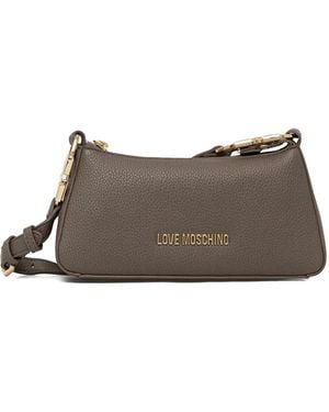 Love Moschino ロゴチャーム ショルダーバッグ - ブラウン