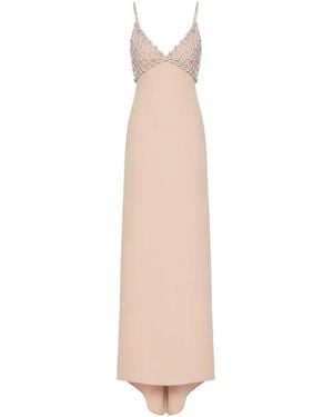 Valentino Garavani Cady Couture Embroidered Maxi Dress - White
