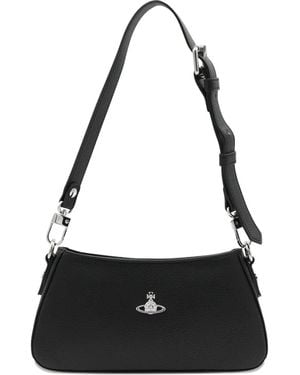 Vivienne Westwood Orb-Appliqué Shoulder Bag - Black