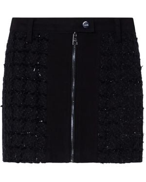 Liu Jo Bouclé Mini Skirt With Zip - Black