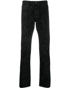 TAKAHIROMIYASHITA TheSoloist. X Disney Scribble Printed Trousers - Black