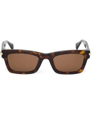 AllSaints Tortoiseshell-Effect Rectangle-Frame Sunglasses - Brown