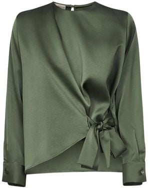 Blanca Vita Wrap-Front Top - Green