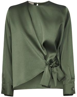 Blanca Vita Wrap-Front Top - Green