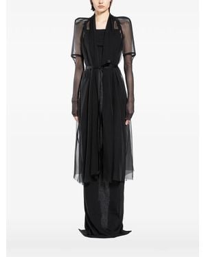 Rick Owens Metro Tie-Waist Coat - Black