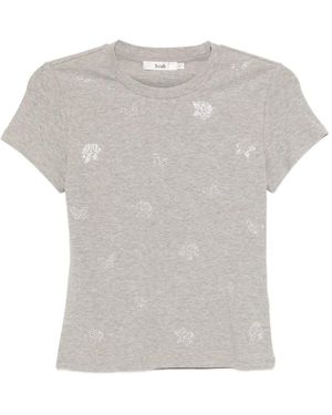 B+ AB Crystal-Embellished T-Shirt - Grey