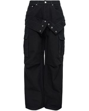 ANDERSSON BELL Double-Waist Cargo Jeans - Black