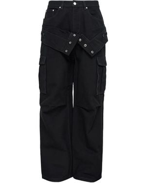 ANDERSSON BELL Double-Waist Cargo Jeans - Black