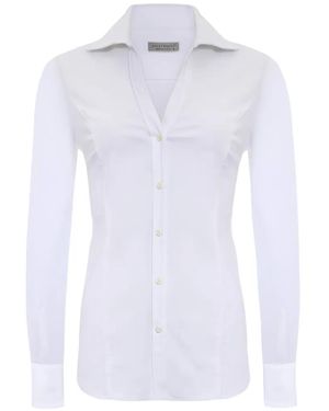 Anatomie Chemise Beth À Manches En Résille - White