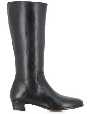 Alexander Hotto Leather Knee-High Boots - Black