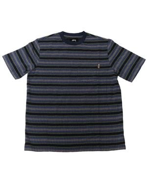 Stussy Striped T-shirt - ブルー