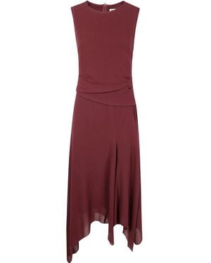 Essentiel Antwerp Robe En Jersey À Design Asymétrique - Violet