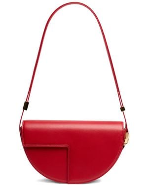 Patou Le ハーフムーン レザーショルダーバッグ - レッド