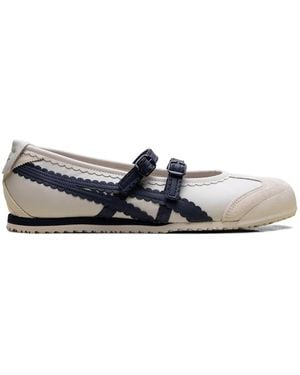 Onitsuka Tiger Mexico 66 Buckled Scallop Trainers - White