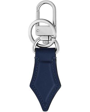 Montblanc Nib Logo-Plaque Keyring - Blue