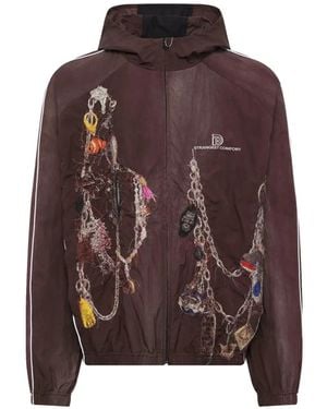 Doublet Chain-Embroidered Track Jacket - Brown
