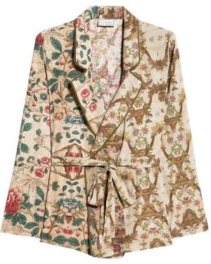 Pierre Louis Mascia Floral-Pattern Blazer - Natural