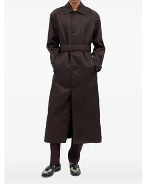 Gucci Belted Buttoned Coat - Black