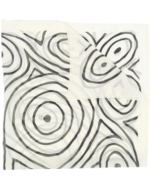 10 Corso Como Schal Mit Abstraktem Print - Weiß