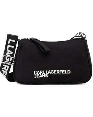 KARL LAGERFELD Logo Shoulder Bag - Black