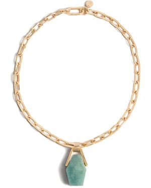 La DoubleJ Portal Chain Geometric Necklace - Metallic