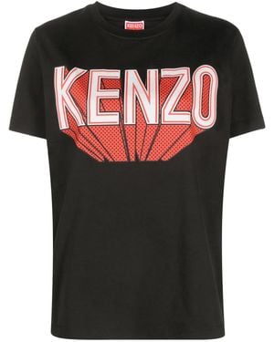 KENZO Logo-print Cotton T-shirt - Black