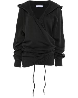 The Attico American Fleece Mini Dress - Black
