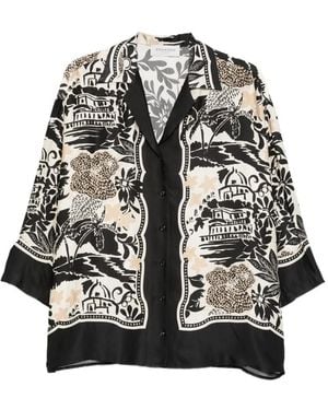 ERMANNO FIRENZE Floral-Print Button Shirt - Grey