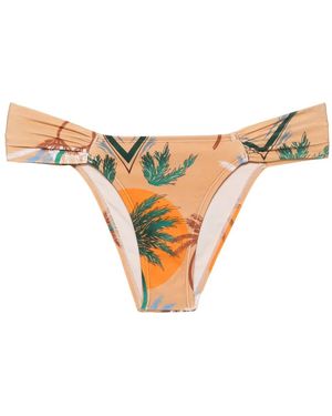 Raquel Diniz Bikinihöschen Mit Palmen-Print - Natur