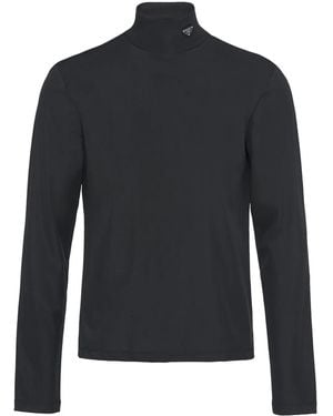 Prada トライアングルロゴ トップ - ブルー