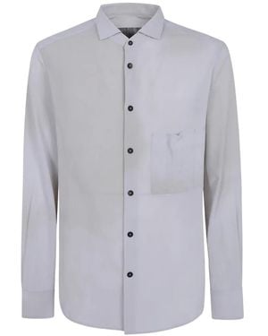 Ziggy Chen Chemise En Coton À Poches Poitrine - Grey