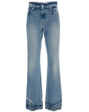 Haikure Faded Straight-Leg Jeans - Blue