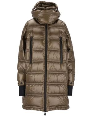 Moncler Rochelairs Hooded Padded Coat - Brown