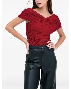 MARCELLA Top Alyssa Con Tiras Fruncidas - Rojo