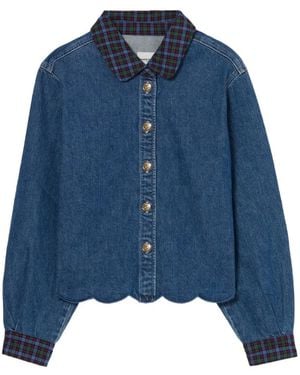 Claudie Pierlot Cotton Denim Shirt - Blue