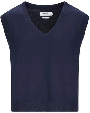 Not Shy Jersey Elsie con cuello en V - Azul