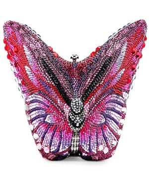Judith Leiber Butterfly Aurora Crystal-Embellished Mini Bag - Pink