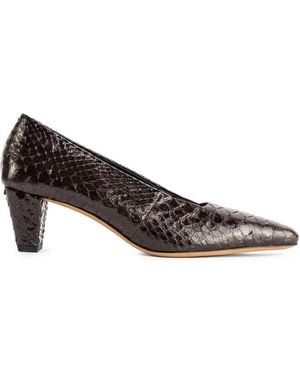 Jude Bonnie Pumps Met Python-Effect - Bruin