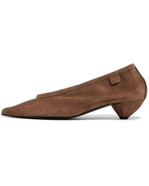 Bimba Y Lola Pointed Suede Court Shoes - Brown