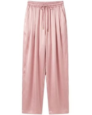 Danamé Drawstring Satin-Finish Trousers - Pink