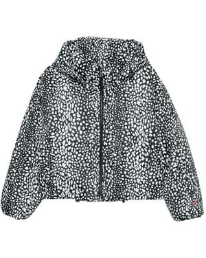 Perfect Moment Giacca Da Sci Con Stampa Leopardata - Grigio