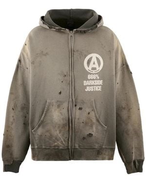 SAINT Mxxxxxx Hoodie Met Rits - Grijs