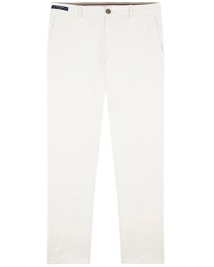 Paul & Shark Flat-Front Chino Trousers - White
