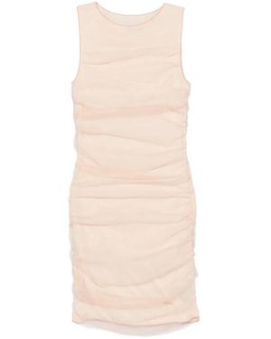 Patrizia Pepe Ruched Sleeveless Mini Dress - White