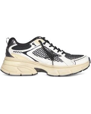 Golden Goose Leather Trainers With Mesh Panels - White
