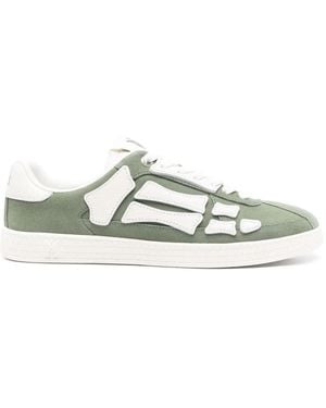 Amiri Leather Pacific Bones Trainers - Green