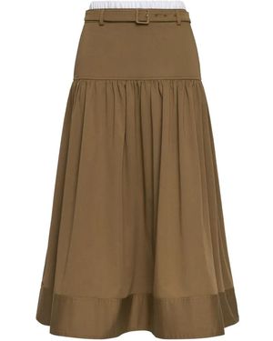 Cinq À Sept Belted Gathered Skirt - Natural