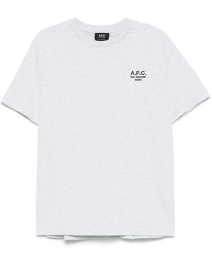 A.P.C. Logo-Print Cotton T-Shirt - White