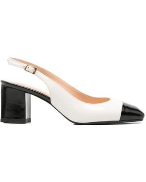 SERGIO MORETTI FIRENZE Two-Tone Slingback Court Shoes - White