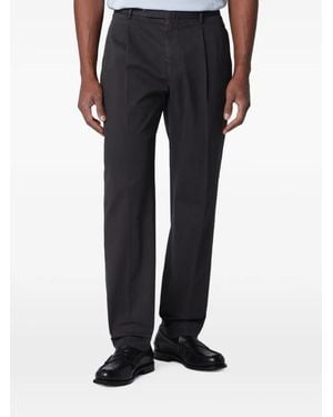 Santaniello Pleated Straight-Leg Pants - Black